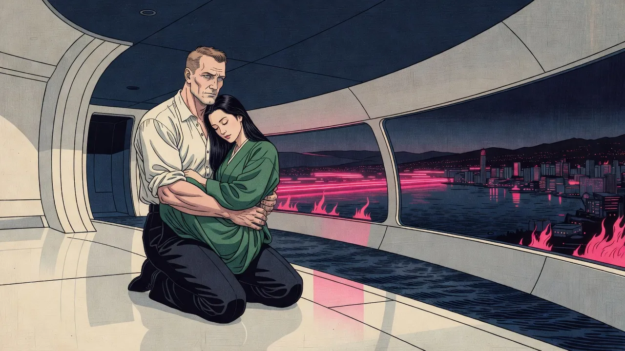 Painted frame: The whole ship falls